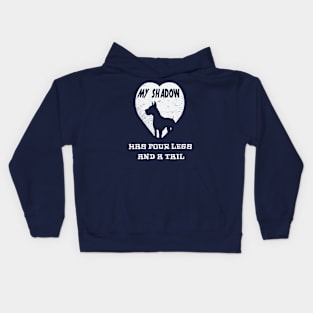 My shadow has four legs Kids Hoodie